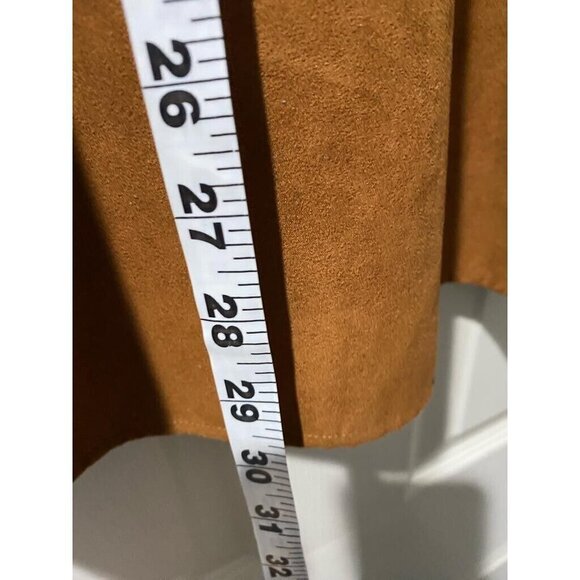 Defense D'Afficher Brown Button Down Top Blouse Shirt Suede France Size 5 - Picture 11 of 11